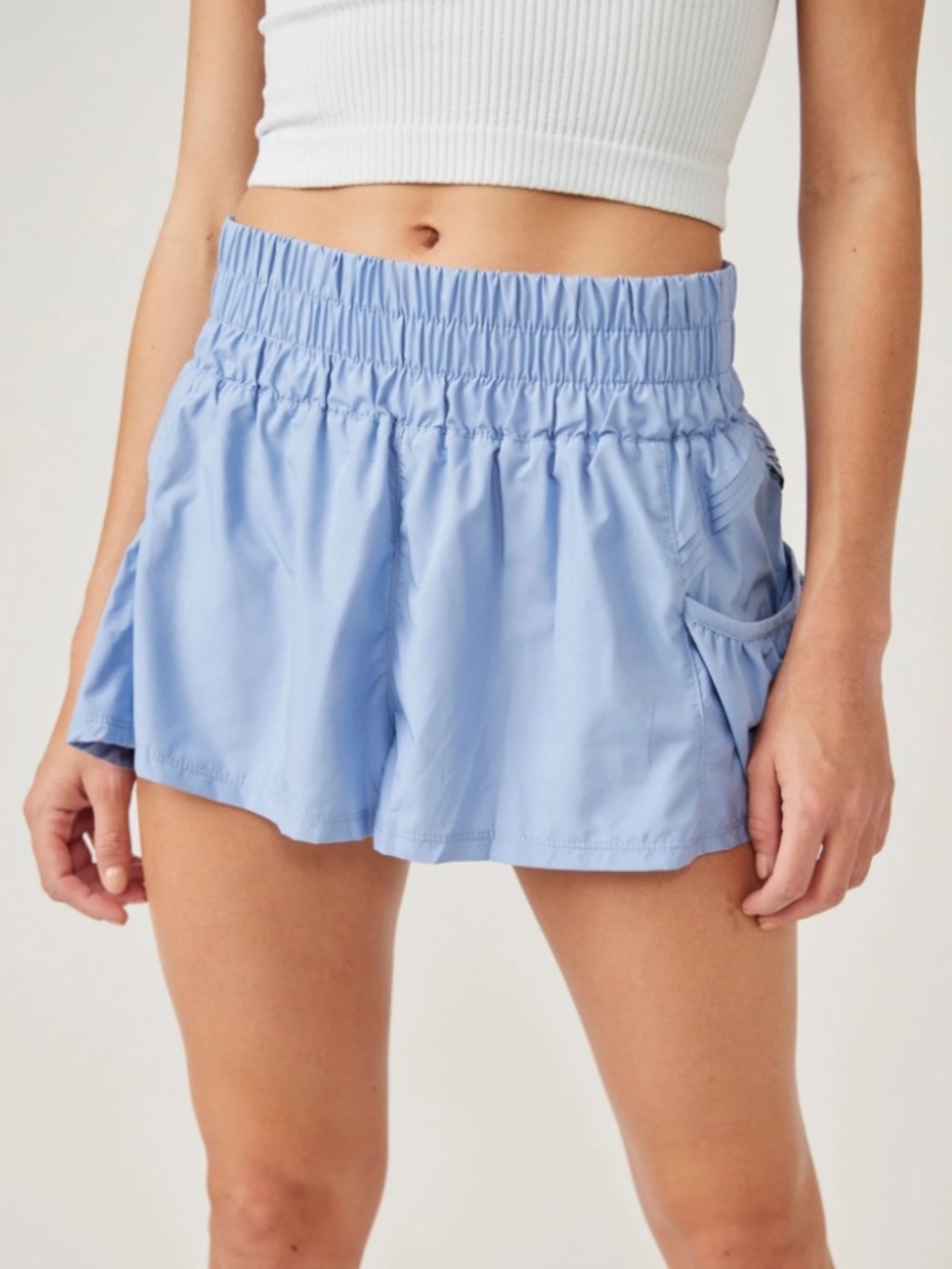 Free People Get Your Flirt On Shorts - Light Blue